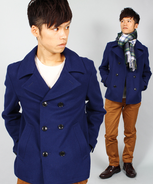 UNION STATION（ユニオンステーション）の「<FINEBOYS11月号 P120掲載　菅谷哲也さん 宮城大樹さん着用商品>メルトンPジャケット(UNION STATION)（ピーコート・メンズ・ブルー/ブラック/グリーン/グレー/キャメル/ネイビー・LL/LARGE/MEDIUM/SMALL）」の5枚目の写真