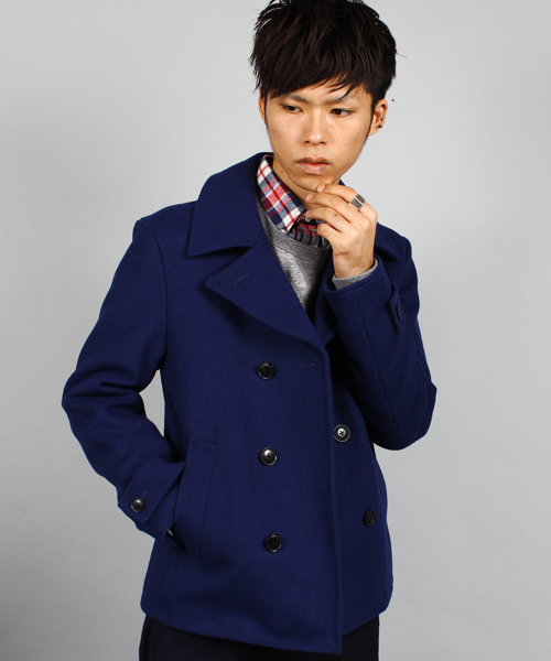 UNION STATION（ユニオンステーション）の「<FINEBOYS11月号 P120掲載　菅谷哲也さん 宮城大樹さん着用商品>メルトンPジャケット(UNION STATION)（ピーコート・メンズ・ブルー/ブラック/グリーン/グレー/キャメル/ネイビー・LL/LARGE/MEDIUM/SMALL）」の8枚目の写真