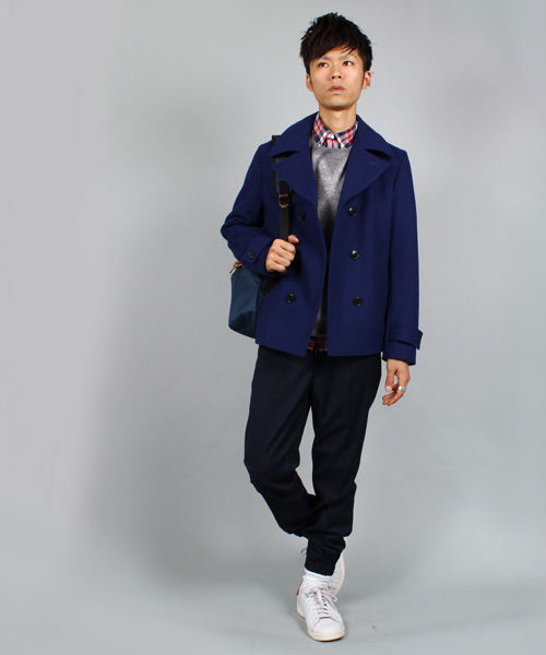 UNION STATION（ユニオンステーション）の「<FINEBOYS11月号 P120掲載　菅谷哲也さん 宮城大樹さん着用商品>メルトンPジャケット(UNION STATION)（ピーコート・メンズ・ブルー/ブラック/グリーン/グレー/キャメル/ネイビー・LL/LARGE/MEDIUM/SMALL）」の15枚目の写真