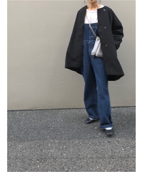 ulu(ウル)の「Fake wool nocolour coat(ダウンジャケット/コート・レディース・ホワイト/ブラック・FREE)」の7枚目の写真