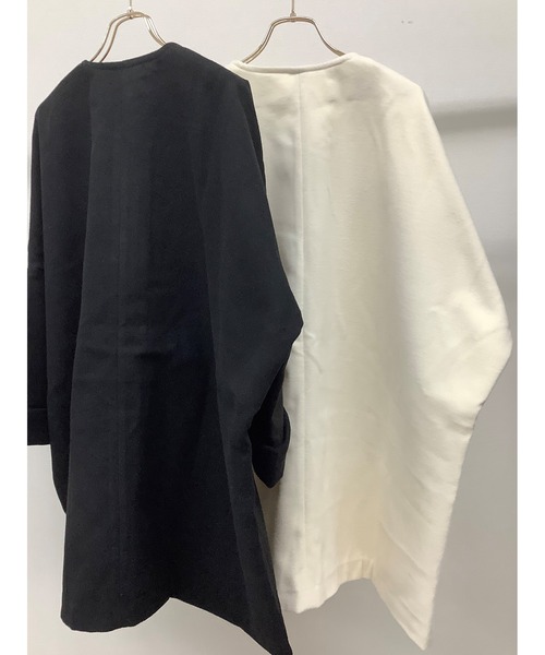 ulu(ウル)の「Fake wool nocolour coat(ダウンジャケット/コート・レディース・ホワイト/ブラック・FREE)」の15枚目の写真