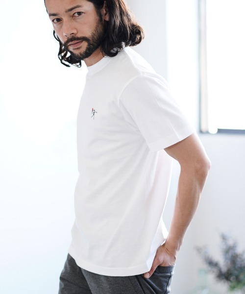 CAMBIO(カンビオ)の「mt7119- ワンポイント刺繍T_Skull & Flower Tシャツ(Tシャツ/カットソー・メンズ・ブラック/ダークブラウン/ホワイト・XL/L/S/M)」の9枚目の写真