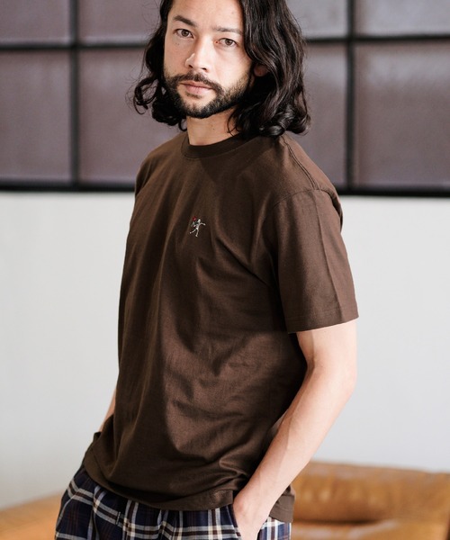 CAMBIO(カンビオ)の「mt7119- ワンポイント刺繍T_Skull & Flower Tシャツ(Tシャツ/カットソー・メンズ・ブラック/ダークブラウン/ホワイト・XL/L/S/M)」の12枚目の写真