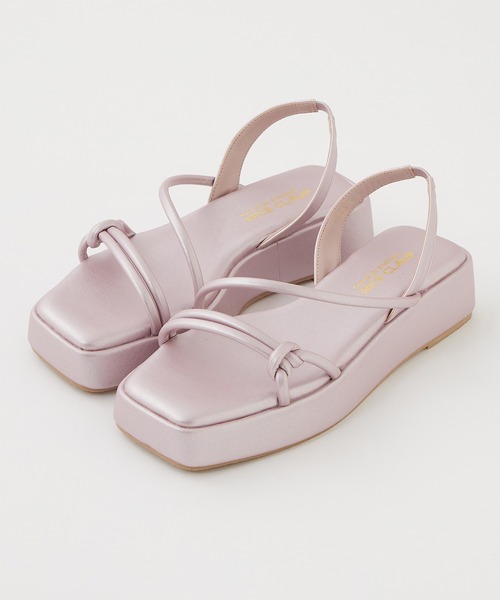 one after another NICE CLAUP(ワンアフターアナザーナイスクラップ)の「スクエアトゥチューブサンダル(サンダル・レディース・ピンク/その他・S/M/L/LL)」の1枚目の写真