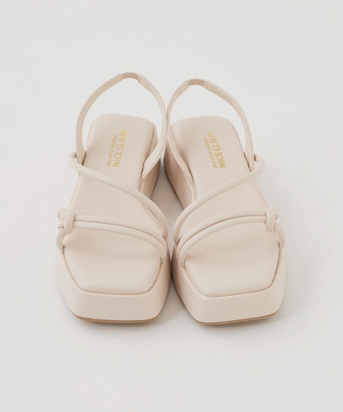 one after another NICE CLAUP(ワンアフターアナザーナイスクラップ)の「スクエアトゥチューブサンダル(サンダル・レディース・ピンク/その他・S/M/L/LL)」の4枚目の写真