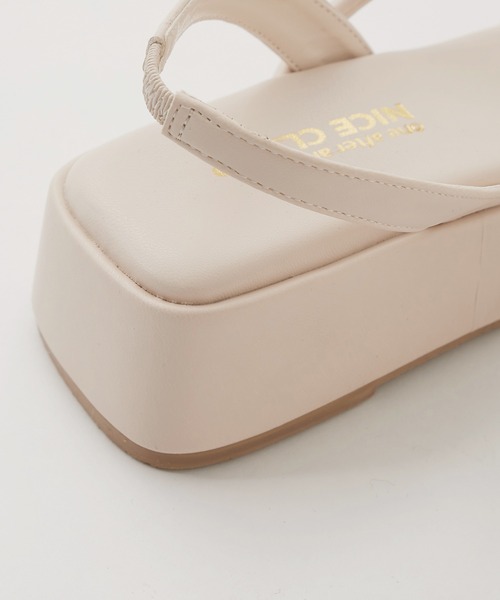 one after another NICE CLAUP(ワンアフターアナザーナイスクラップ)の「スクエアトゥチューブサンダル(サンダル・レディース・ピンク/その他・S/M/L/LL)」の11枚目の写真