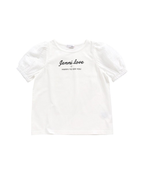 JENNI love（ジェニィラブ）の「ふんわりスリーブTシャツ（Tシャツ/カットソー・キッズ・オフホワイト/サックスブルー/ラベンダー・140cm/150cm/160cm/130cm）」の2枚目の写真