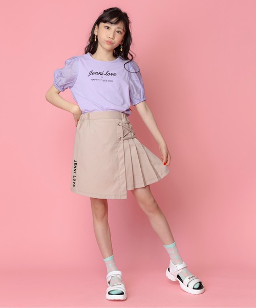 JENNI love（ジェニィラブ）の「ふんわりスリーブTシャツ（Tシャツ/カットソー・キッズ・オフホワイト/サックスブルー/ラベンダー・140cm/150cm/160cm/130cm）」の5枚目の写真