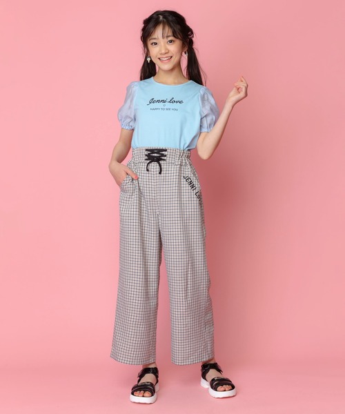 JENNI love（ジェニィラブ）の「ふんわりスリーブTシャツ（Tシャツ/カットソー・キッズ・オフホワイト/サックスブルー/ラベンダー・140cm/150cm/160cm/130cm）」の7枚目の写真
