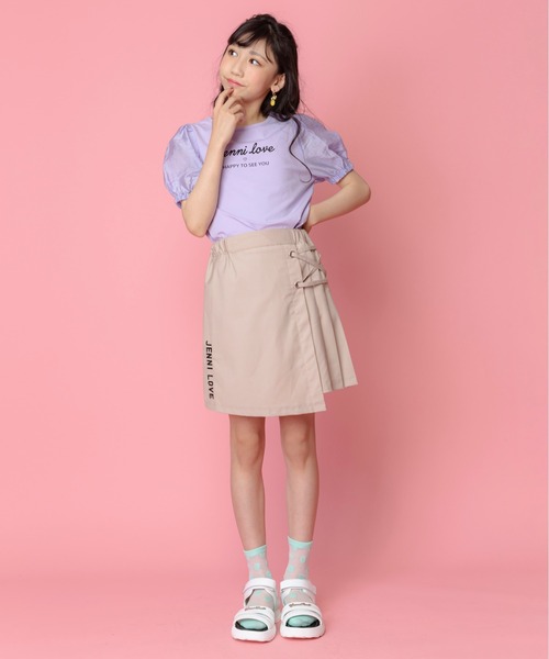JENNI love（ジェニィラブ）の「ふんわりスリーブTシャツ（Tシャツ/カットソー・キッズ・オフホワイト/サックスブルー/ラベンダー・140cm/150cm/160cm/130cm）」の6枚目の写真
