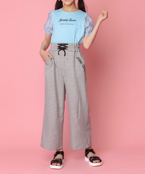 JENNI love（ジェニィラブ）の「ふんわりスリーブTシャツ（Tシャツ/カットソー・キッズ・オフホワイト/サックスブルー/ラベンダー・140cm/150cm/160cm/130cm）」の11枚目の写真