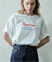 「KHA:KI / カーキ」ヘムラウンドワイドTシャツ"WIDE SQUARE TEE "HANDSOME""