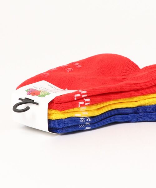 FRUIT OF THE LOOM(フルーツオブザルーム)の「クオーター丈刺繍3P/ キッズ / クォーター丈ソックス / 3足セット(ソックス/靴下・キッズ・マルチ・13cm-15cm/16cm-18cm)」の2枚目の写真