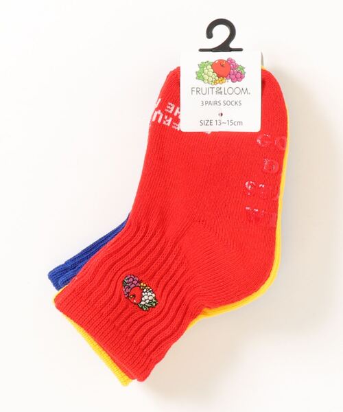FRUIT OF THE LOOM(フルーツオブザルーム)の「クオーター丈刺繍3P/ キッズ / クォーター丈ソックス / 3足セット(ソックス/靴下・キッズ・マルチ・13cm-15cm/16cm-18cm)」の5枚目の写真