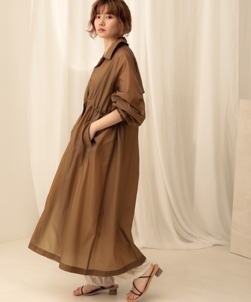 Bab(バブ)の「【WEB限定】ボリュームスリーブシアーロングコート(その他アウター・レディース・ライトグレー/ベージュ/モカ・38)」の12枚目の写真