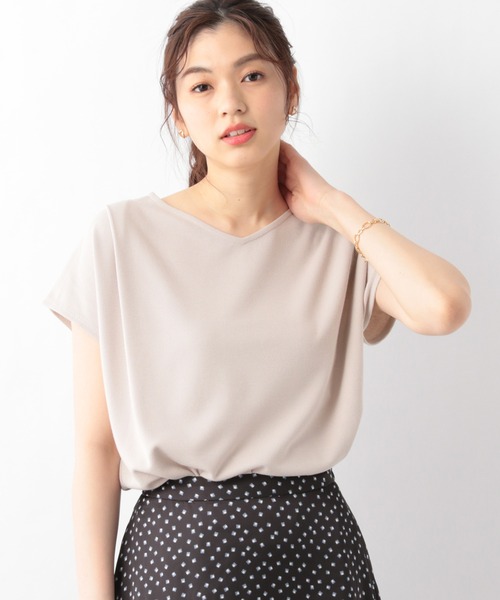 GLOBAL WORK（グローバルワーク）の「リラックス美人フレンチ/935357（Tシャツ/カットソー・レディース・ホワイト系その他/ブラウン系その他/ベージュ/ブルー系その他/ラベンダー/ブラック・MEDIUM/LARGE）」の4枚目の写真