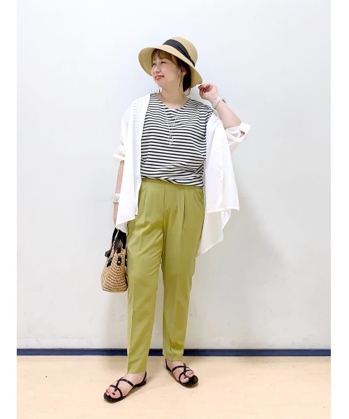 GLOBAL WORK（グローバルワーク）の「リラックス美人フレンチ/935357（Tシャツ/カットソー・レディース・ホワイト系その他/ブラウン系その他/ベージュ/ブルー系その他/ラベンダー/ブラック・MEDIUM/LARGE）」の15枚目の写真