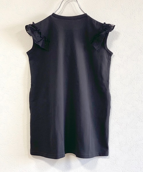 MARKEY'S（マーキーズ）の「【BACK TO THE FUTURE】プリントフリルワンピース（80～140cm）（ワンピース・キッズ・ブラック・80/90/100/110/120/130/140）」の3枚目の写真