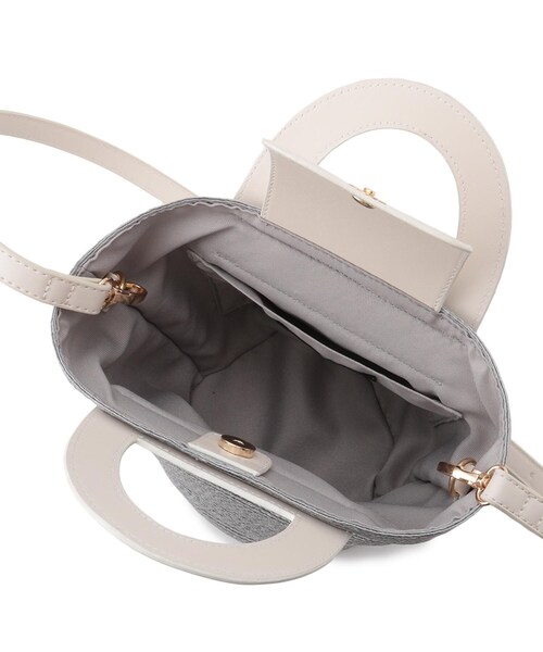 UNTITLED(アンタイトル)の「◆ミニクリテミニバッグ(ハンドバッグ・レディース・ベージュ系その他7/ライトグレー系4/ブラック・00)」の8枚目の写真