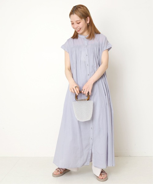 Simplicite（サンプリシテ）の「2wayボタン開きボイルワンピース◆（ワンピース・レディース・ブラック/パープル/ブラウン/グリーン・FREE）」の21枚目の写真
