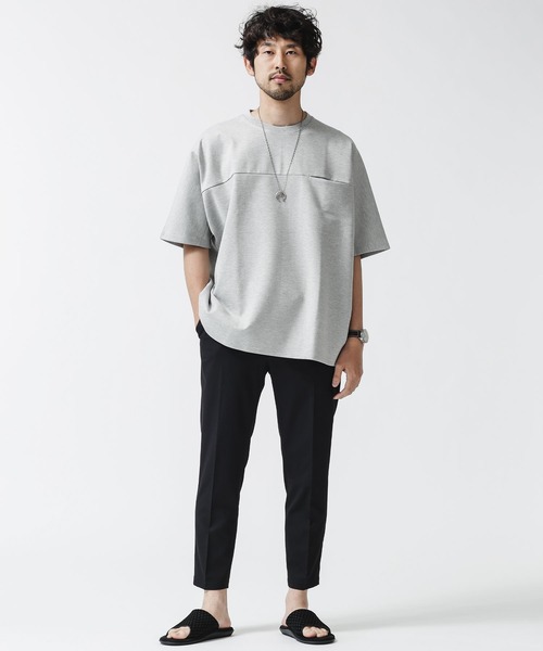 NANO universe（ナノユニバース）の「【WEB限定】TRアンクルテーパードスラックス（スラックス・メンズ・ブラック/ライトグレー/チャコール・マルチサイズ）」の12枚目の写真