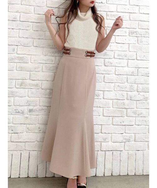 RESEXXY（リゼクシー）の「フェイクレザーポイントマーメイドスカート（スカート・レディース・ベージュ/ブラック/その他1・FREE）」の3枚目の写真