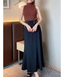 フェイクレザーポイントマーメイドスカート