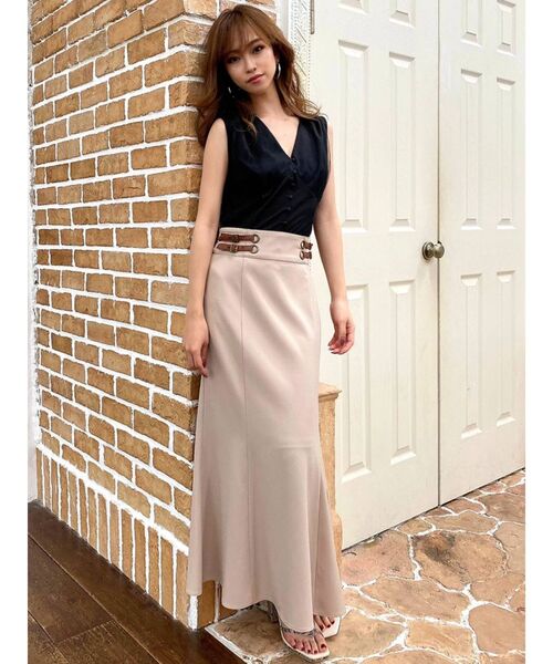 RESEXXY（リゼクシー）の「フェイクレザーポイントマーメイドスカート（スカート・レディース・ベージュ/ブラック/その他1・FREE）」の8枚目の写真