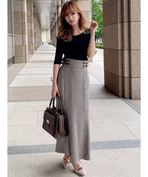 RESEXXY（リゼクシー）の「フェイクレザーポイントマーメイドスカート（スカート・レディース・ベージュ/ブラック/その他1・FREE）」の12枚目の写真