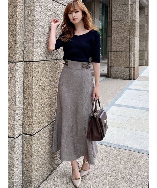 RESEXXY（リゼクシー）の「フェイクレザーポイントマーメイドスカート（スカート・レディース・ベージュ/ブラック/その他1・FREE）」の13枚目の写真