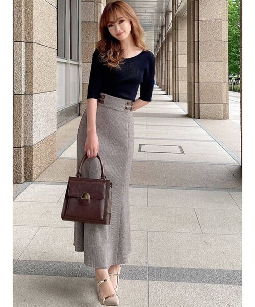 RESEXXY（リゼクシー）の「フェイクレザーポイントマーメイドスカート（スカート・レディース・ベージュ/ブラック/その他1・FREE）」の14枚目の写真