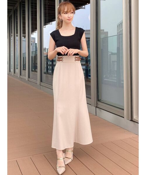 RESEXXY（リゼクシー）の「フェイクレザーポイントマーメイドスカート（スカート・レディース・ベージュ/ブラック/その他1・FREE）」の16枚目の写真