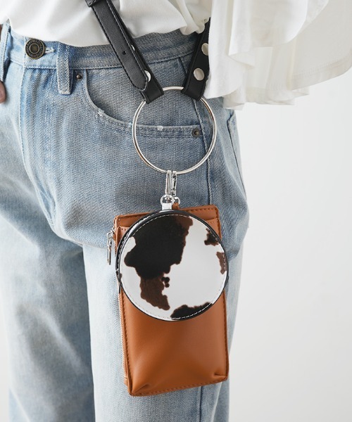 Futier land（フューティアランド）の「リングショルダーミニバッグ（ショルダーバッグ・レディース・アイボリー/ブラック/グレイッシュベージュ/オレンジ/ブルーグレー・FREE）」の15枚目の写真