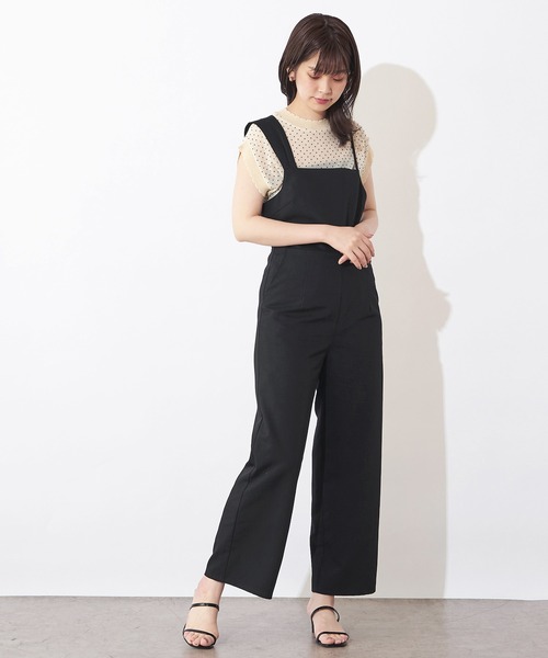 natural couture(ナチュラルクチュール)の「ドットフロッキー×ニットシアープルオーバー(シャツ/ブラウス・レディース・ブラック/サックスブルー/ピンク/アイボリー・FREE)」の7枚目の写真