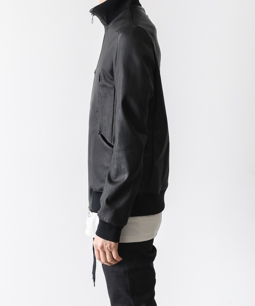 ATTACHMENT（アタッチメント）の「STRETCH LAMB TRACK JACKET（ライダースジャケット・メンズ・ブラック・1/2/3）」の14枚目の写真