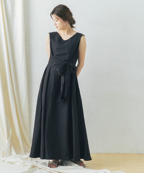 URBAN RESEARCH ROSSO（アーバンリサーチロッソ）の「リボンマキシワンピース（ワンピース・レディース・グレー系その他/ミント/ブラウン系その他/ブラック・FREE）」の21枚目の写真
