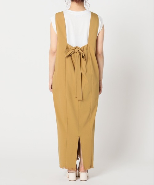 Simplicite(サンプリシテ)の「バックギャザージャンSK◆(ジャンパースカート・レディース・キャメル/ブラック/チャコールグレー・FREE)」の5枚目の写真