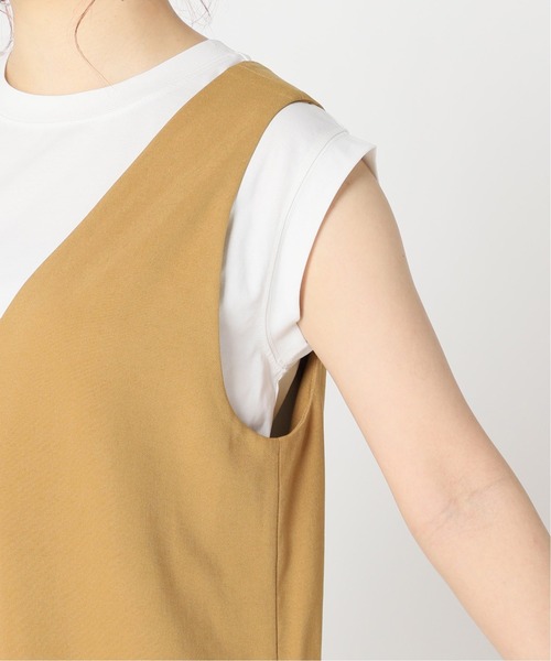 Simplicite(サンプリシテ)の「バックギャザージャンSK◆(ジャンパースカート・レディース・キャメル/ブラック/チャコールグレー・FREE)」の9枚目の写真