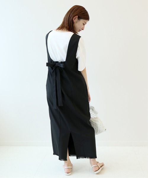 Simplicite(サンプリシテ)の「バックギャザージャンSK◆(ジャンパースカート・レディース・キャメル/ブラック/チャコールグレー・FREE)」の18枚目の写真