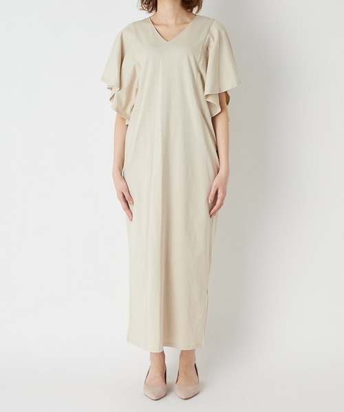 RIVE DROITE（リヴドロワ）の「【WEB限定】ラッフル袖ワンピース（ワンピース・レディース・ブラック/チャコールグレー/ベージュ・FREE）」の11枚目の写真