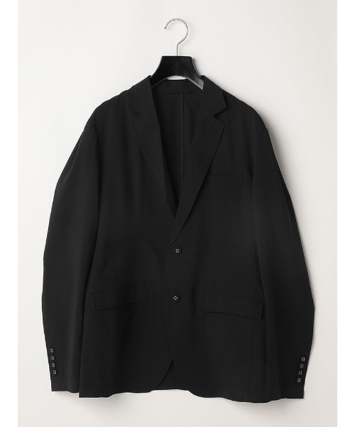 スーパーストレッチジャケットシアサッカーネイビー/ブラック