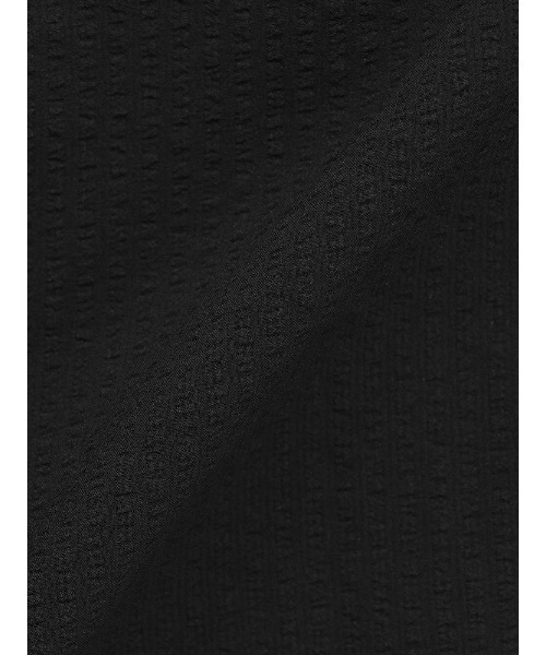 スーパーストレッチジャケットシアサッカーネイビー/ブラック