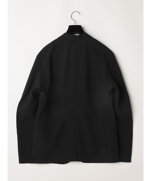 スーパーストレッチジャケットシアサッカーネイビー/ブラック