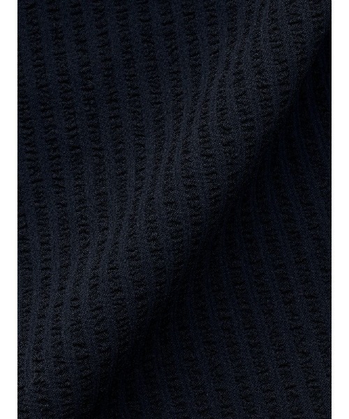 スーパーストレッチジャケットシアサッカーネイビー/ブラック