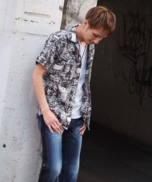 HIDEAWAYS NICOLE | オープンカラープリントシャツ(シャツ/ブラウス)