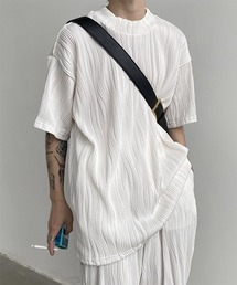 【WB ORIGINALS】Mock-neck T-shirt in Pleated Smooth WO21S509TP