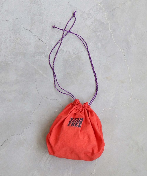 nitca（ニトカ）の「C/Lタイプライター巾着バック（エコバッグ/サブバッグ・レディース・ブラウン/オレンジ/ホワイト・FREE）」の3枚目の写真