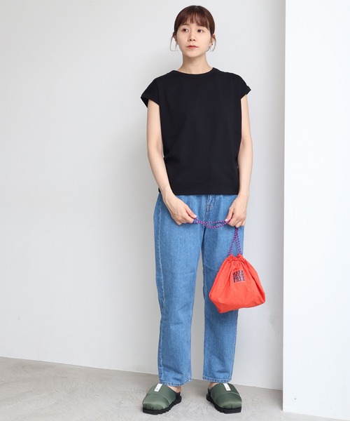 nitca（ニトカ）の「C/Lタイプライター巾着バック（エコバッグ/サブバッグ・レディース・ブラウン/オレンジ/ホワイト・FREE）」の14枚目の写真