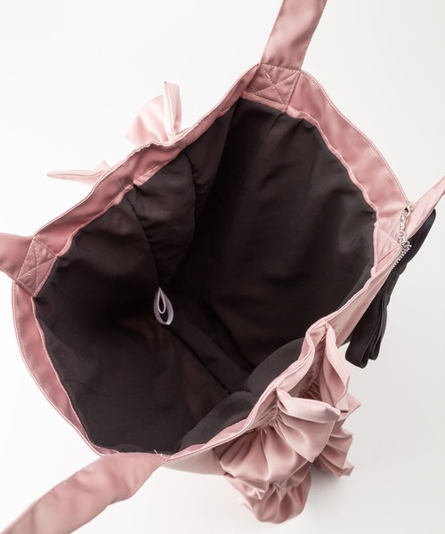 DearMyLove（ディアマイラブ）の「ディア&マイのフリルサテントート