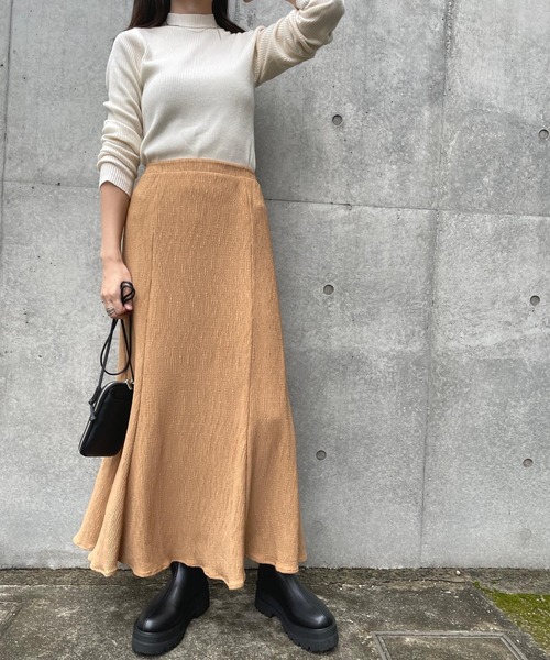 ＪＵＧＬＡＮＳ（ユグランス）の「☆ プリーツ加工カット マーメイドSK（スカート・レディース・ブラック/ベージュ/ブラウン/オレンジ・FREE）」の16枚目の写真